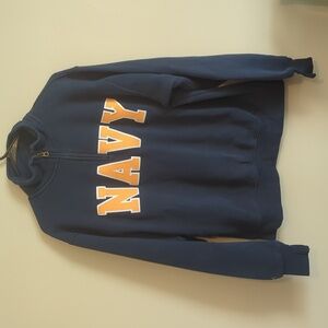 Vintage Jansport NAVY Half Zip Sweatshirt Sz M